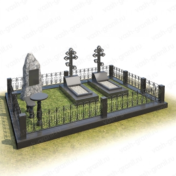 Мемориальный комплекс на могилу из гранита ВГ-В-18